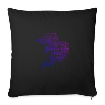 Cyclisme VTT VTT Cyclisme Cycliste - Housse de coussin décorative 45 x 45 cm - noir - Devant