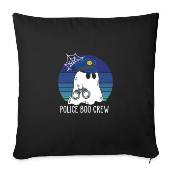 Polizei Boo Crew Geister Polizei - Sofakissenbezug 45 x 45 cm - Schwarz - Vorne