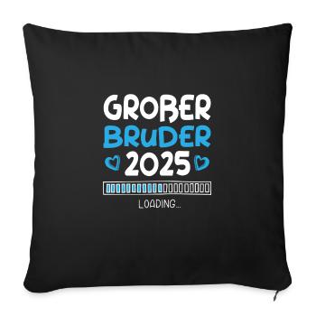 Großer Bruder 2025 Loading - Sofakissenbezug 45 x 45 cm - Schwarz - Vorne