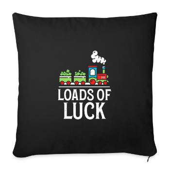 Loads Of Luck Zug St. Patricks Kleeblatt - Sofakissenbezug 45 x 45 cm - Schwarz - Vorne