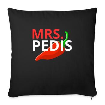 INDONET Mme Pedis - Housse de coussin décorative 45 x 45 cm - noir - Devant