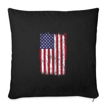 USA Flag United States of America Flag Gift - Sofa pillowcase 17,3'' x 17,3'' (45 x 45 cm) - black - Front