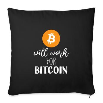 Bitcoin - Housse de coussin décorative 45 x 45 cm - noir - Devant