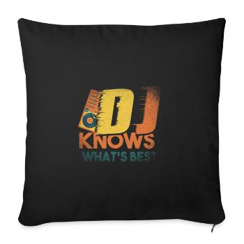 DJ - Sofakissenbezug 45 x 45 cm - Schwarz - Vorne