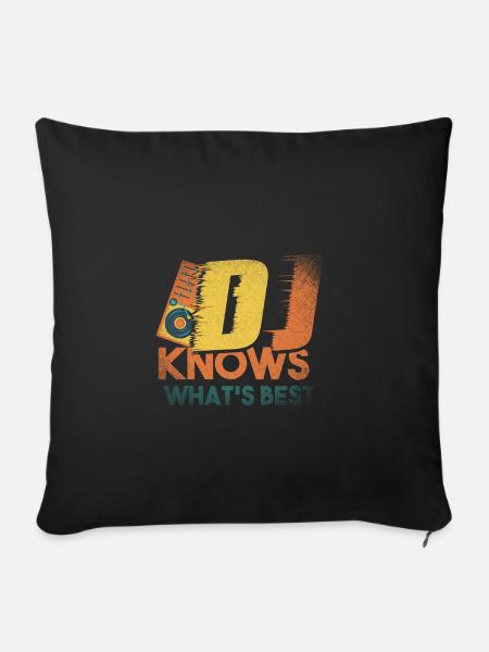 DJ - Sofakissenbezug 45 x 45 cm - Schwarz