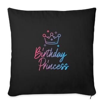 Birthday Princess - Sofakissenbezug 45 x 45 cm - Schwarz - Vorne