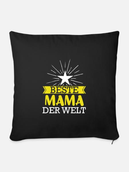 Beste Mama der Welt - Sofakissenbezug 45 x 45 cm - Schwarz