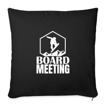 Board meeting - Sofa pillowcase 17,3'' x 17,3'' (45 x 45 cm) - black - Front