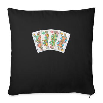 Tête de mouton Moutons Blatterland 4 Ober - Housse de coussin décorative 45 x 45 cm - noir - Devant