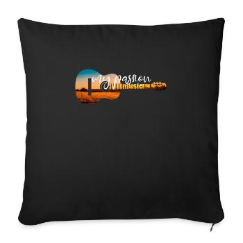 My Passion Music! Music Guitar Gift - Sofa pillowcase 17,3'' x 17,3'' (45 x 45 cm) - black - Front