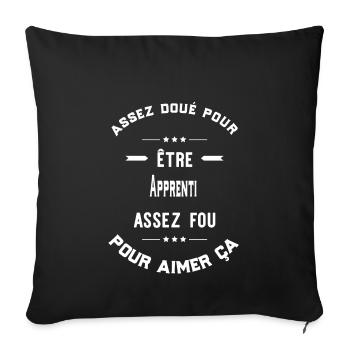 Assez doué Apprenti cadeau - Housse de coussin décorative 45 x 45 cm - noir - Devant
