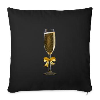 Glas Geschenk Idee - Sofakissenbezug 45 x 45 cm - Schwarz - Vorne