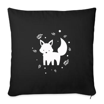 Renard - Animal Zoo Animal Lovers Conservation de la nature - Housse de coussin décorative 45 x 45 cm - noir - Devant
