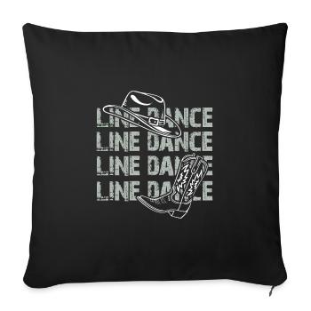 Danse en ligne Danse en ligne Danse en ligne Danse - Housse de coussin décorative 45 x 45 cm - noir - Devant