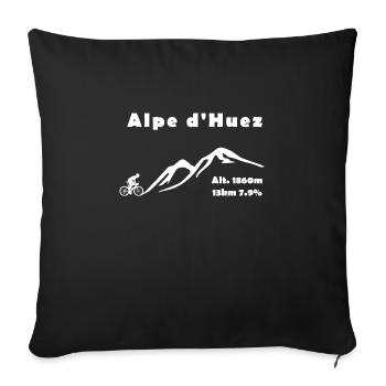 Alpe d'Huez - Sofakissenbezug 45 x 45 cm - Schwarz - Vorne