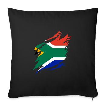 Afrique du Sud Drapeau Afrique Afrique Afrique du Sud - Housse de coussin décorative 45 x 45 cm - noir - Devant