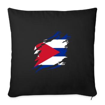 Cuba Flag Caribbean Holiday Cuba Travel Havana - Sofa pillowcase 17,3'' x 17,3'' (45 x 45 cm) - black - Front