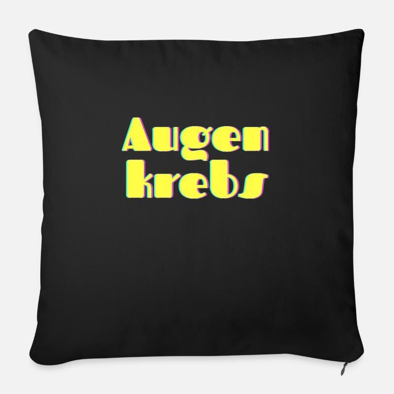 Augenkrebs - Sofakissenbezug 45 x 45 cm - Schwarz