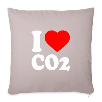 I love co2 - Sofa pillowcase 17,3'' x 17,3'' (45 x 45 cm) - light taupe - Front