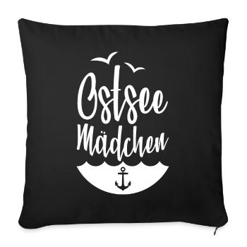 OSTSEE MÄDCHEN OSTSEEKÜSTE - Sofakissenbezug 45 x 45 cm - Schwarz - Vorne
