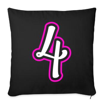 4 Numéro de numéro - Housse de coussin décorative 45 x 45 cm - noir - Devant