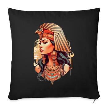 Ägypten Kleopatra Pharao Pyramiden Königin - Sofakissenbezug 45 x 45 cm - Schwarz - Vorne