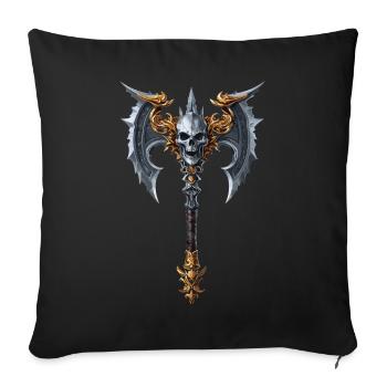 Wikinger Axt für einen Wikinger Nordmänner - Sofakissenbezug 45 x 45 cm - Schwarz - Vorne