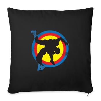 lutteur - Housse de coussin décorative 45 x 45 cm - noir - Devant