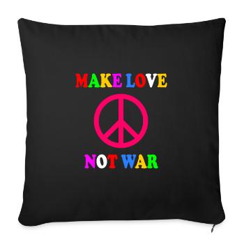 Make love not war - Sofakissenbezug 45 x 45 cm - Schwarz - Vorne