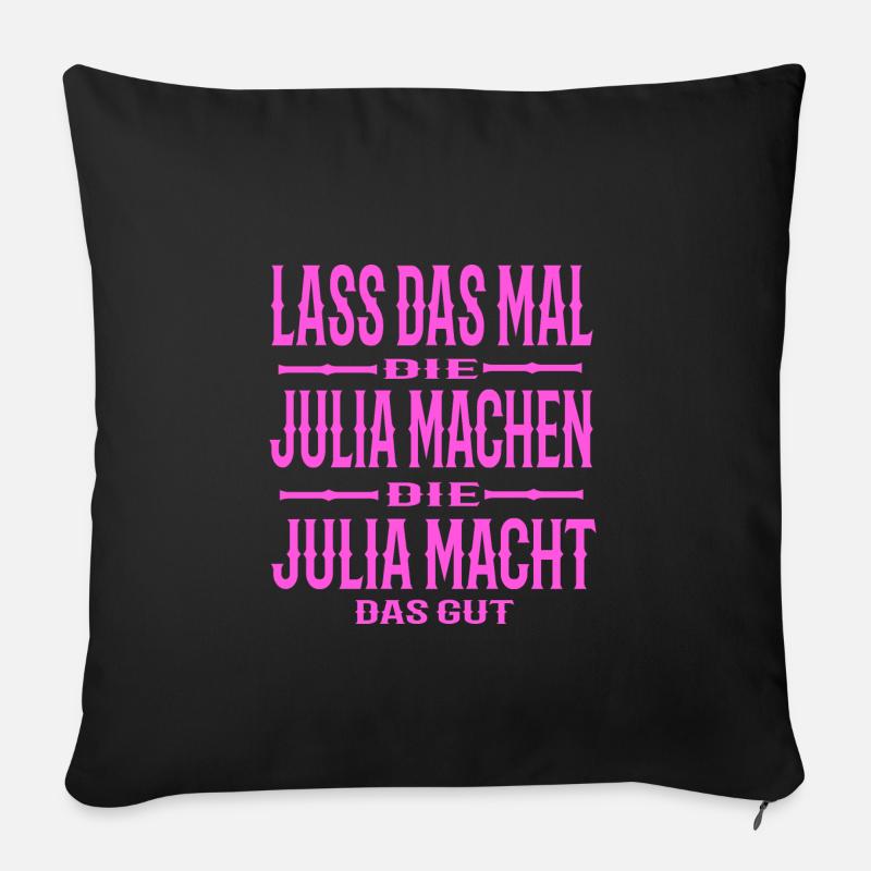 Julia - Sofakissenbezug 45 x 45 cm - Schwarz