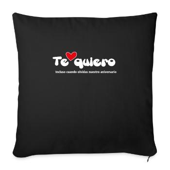 "I LOVE YOU" - Funny Quotes Couples 18 - Sofa pillowcase 17,3'' x 17,3'' (45 x 45 cm) - black - Front