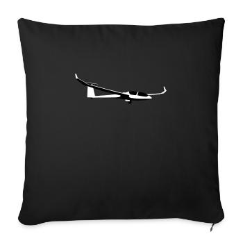 dg1000 Glider Glider Glider Glider - Sofa pillowcase 17,3'' x 17,3'' (45 x 45 cm) - black - Front