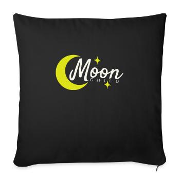 Moon - Sofa pillowcase 17,3'' x 17,3'' (45 x 45 cm) - black - Front