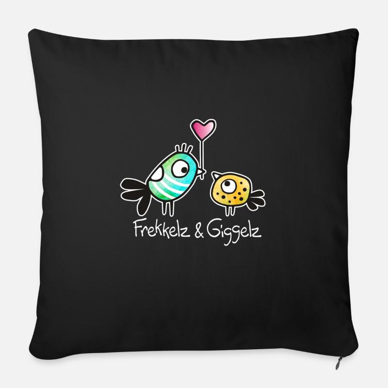 Herztraum von Frekkelz & Giggelz - Sofakissenbezug 45 x 45 cm - Schwarz