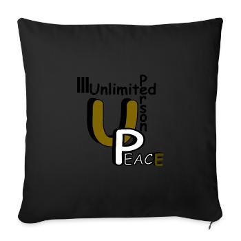 Peace - Sofa pillowcase 17,3'' x 17,3'' (45 x 45 cm) - black - Front