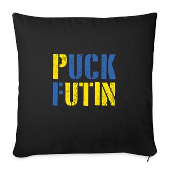 Puck futin Ukraine - Housse de coussin décorative 45 x 45 cm - noir - Devant