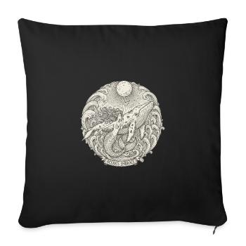 Oceanic Embrace Mermaids - Sofa pillowcase 17,3'' x 17,3'' (45 x 45 cm) - black - Front