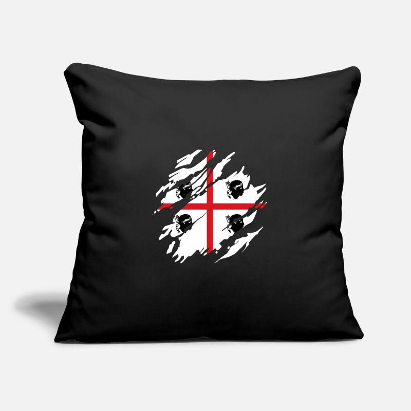 Sardaigne Drapeau Scratch Drapeau sarde Sardegna Housse de coussin décorative 45 x 45 cm