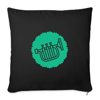 Trumpet - Party - Beer Tent - Folk Festival - Sofa pillowcase 17,3'' x 17,3'' (45 x 45 cm) - black - Front
