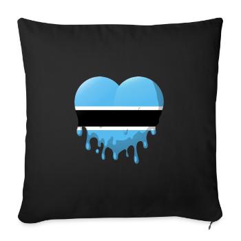 Drapeau du Botswana Drapeau du Botswana Afrique - Housse de coussin décorative 45 x 45 cm - noir - Devant
