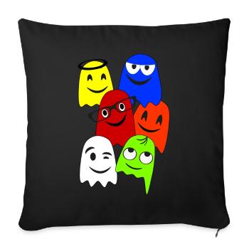Des esprits drôles - Housse de coussin décorative 45 x 45 cm - noir - Devant