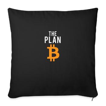 Bitcoin - Sofa pillowcase 17,3'' x 17,3'' (45 x 45 cm) - black - Front