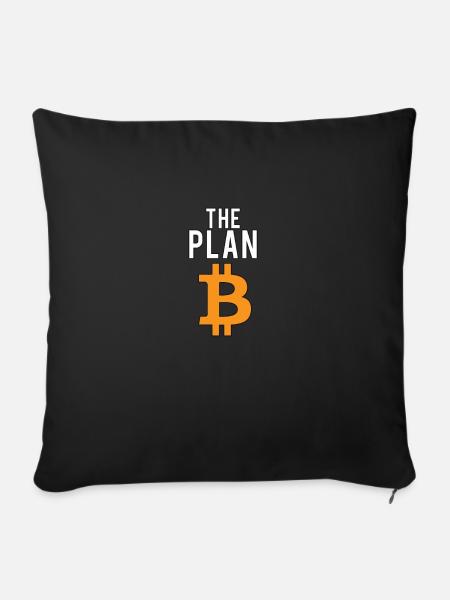 Bitcoin - Sofakissenbezug 45 x 45 cm - Schwarz