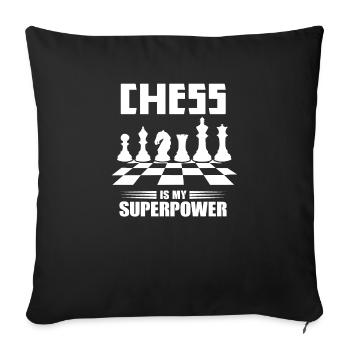 Chess - Housse de coussin décorative 45 x 45 cm - noir - Devant
