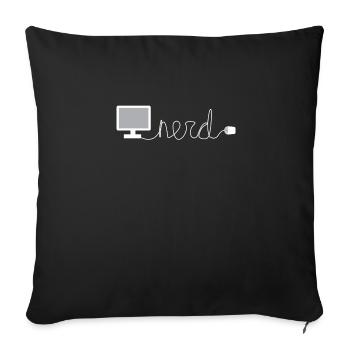 Nerd - Sofa pillowcase 17,3'' x 17,3'' (45 x 45 cm) - black - Front