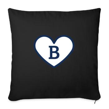 Letter b heart sport trend blue - gift idea - Sofa pillowcase 17,3'' x 17,3'' (45 x 45 cm) - black - Front