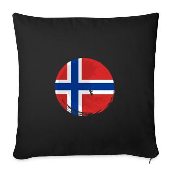 Norway Flag Scandinavia Norwegian Flag - Sofa pillowcase 17,3'' x 17,3'' (45 x 45 cm) - black - Front