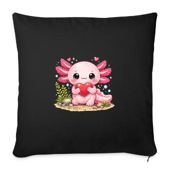 Axolotl - Sofakissenbezug 45 x 45 cm - Schwarz - Vorne