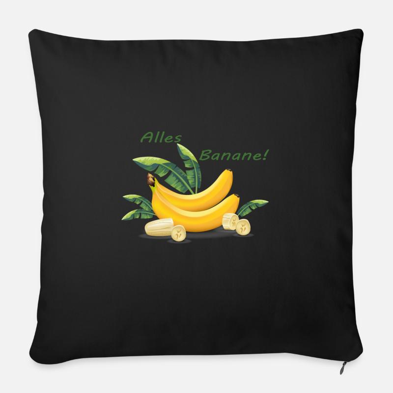 Alles Banane - Sofakissenbezug 45 x 45 cm - Schwarz