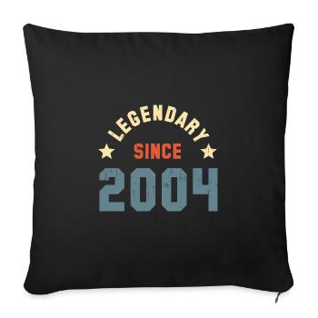 Vintage Legendary since 2004 Birthday Retro - Sofa pillowcase 17,3'' x 17,3'' (45 x 45 cm) - black - Front